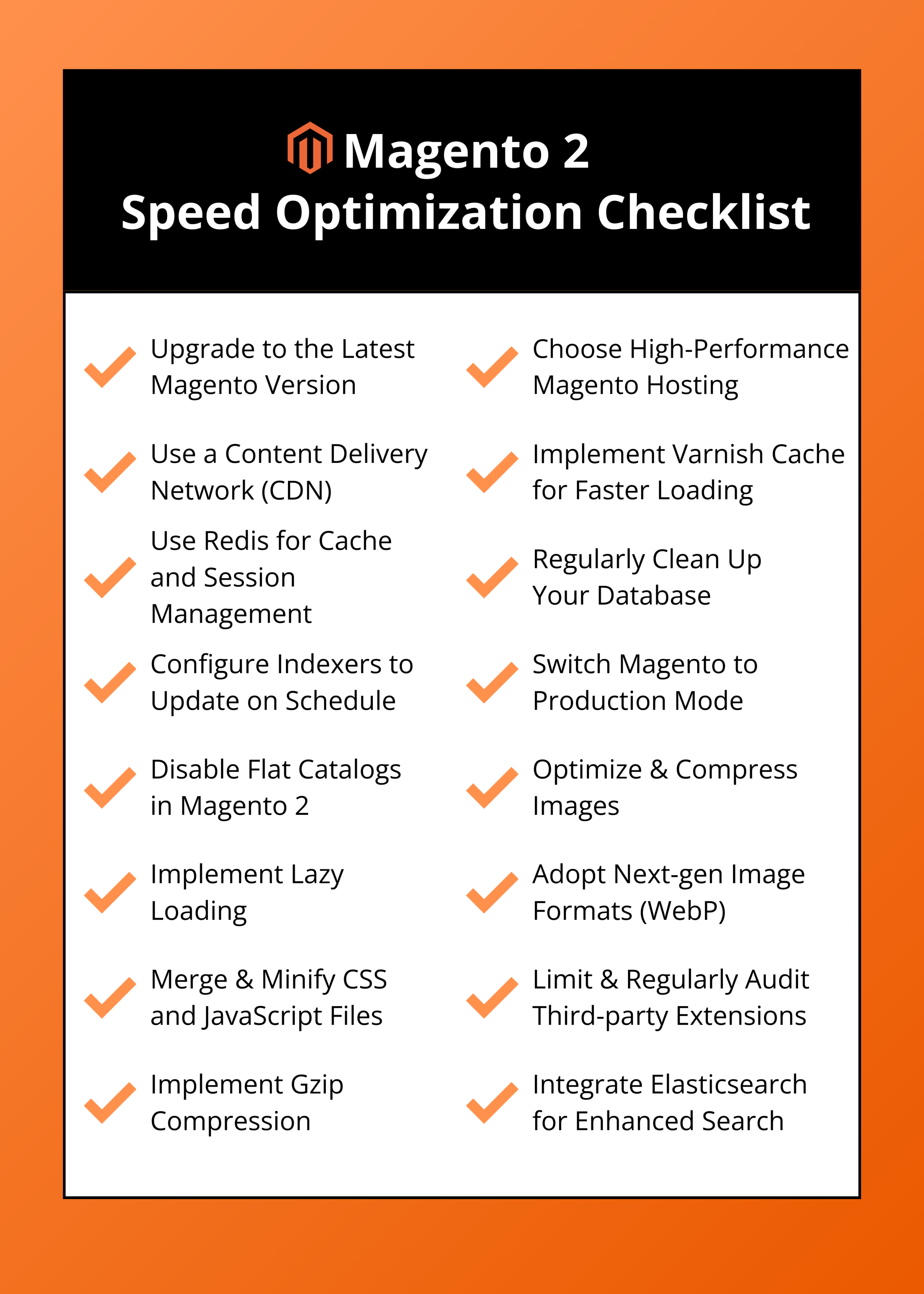 Magento Speed Optimization Checklist